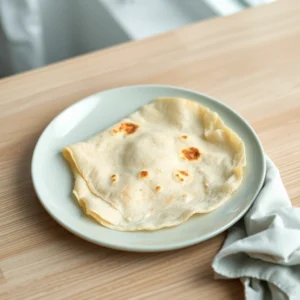 Crepe de froment nature pliee