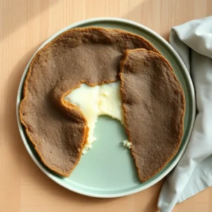 Galette de ble noir garnie d emmental fondu