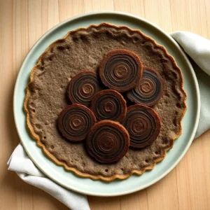 Galette de ble noir garnie de tranches d andouille de Guemene