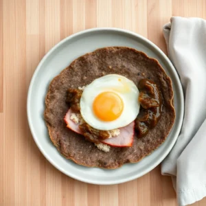 Galette complete au chutney d oignons confits