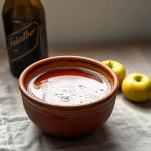 Bolee de cidre brut de Bretagne et sa bouteille