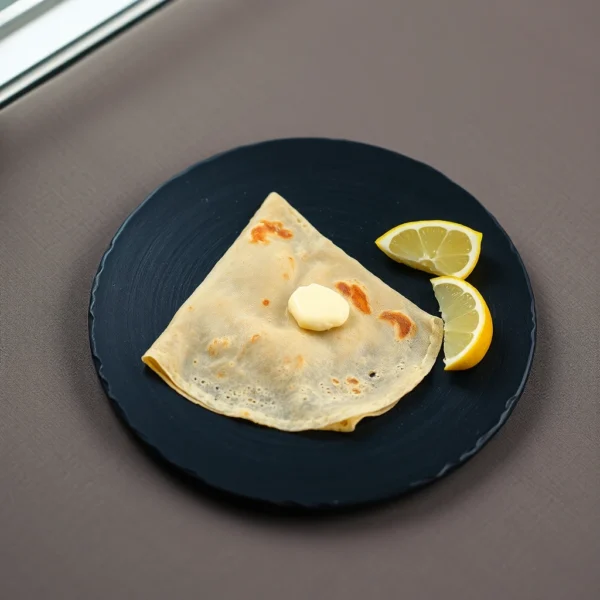 Crepe de froment au beurre et au citron