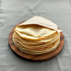 Six crepes de froment nature dans un papier kraft