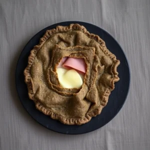 Galette de ble noir au jambon et a l emmental
