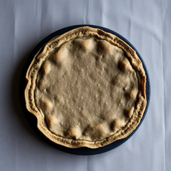 Une galette de ble noir nature, pliee en quatre